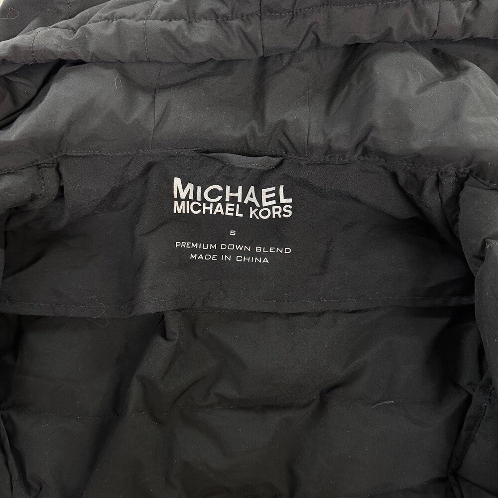 Michael Kors Jacket Women's Black Packable Downfill Hooded Lightweight MK Size S - Picture 5 of 7